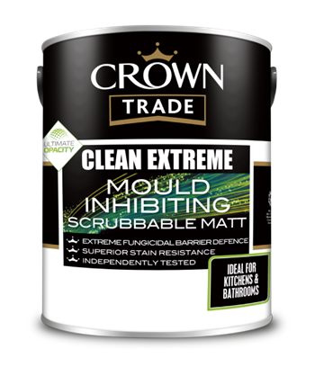 Crown Trade Clean Extreme Mould Inhibiting Scrubbable Matt