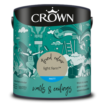 Crown Walls & Ceilings Matt Emulsion - Light Fern - 2.5L