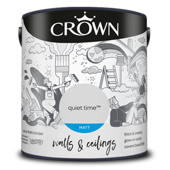 Crown Walls & Ceilings Matt Emulsion - Quiet Time - 2.5L