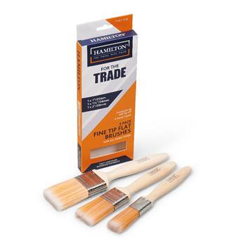 Hamilton For the Trade  - Fine Tip Flat Brush Set - 3 Pack