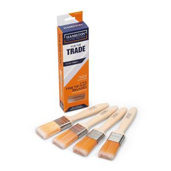 Hamilton For the Trade - Fine Tip Flat Brushes - 4 Pack
