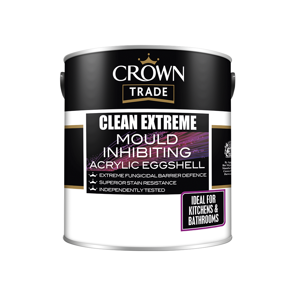 Crown Trade Clean Extreme Mould Inhibiting Acrylic Eggshell
